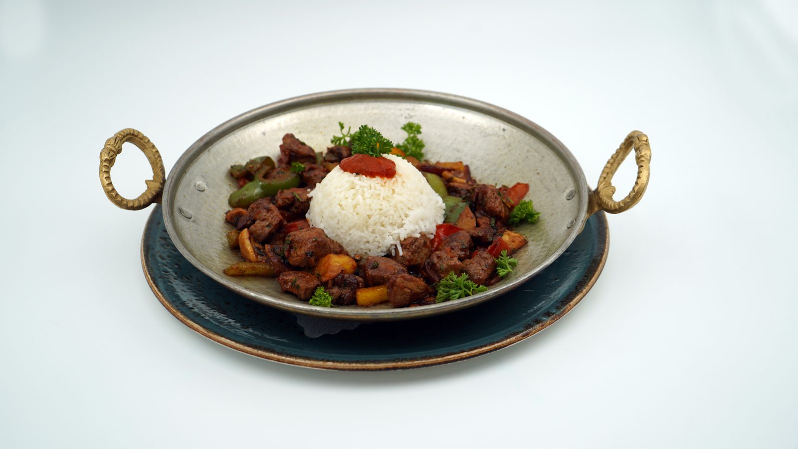 Shepherd plate Turkish style with lamb and basmati rice