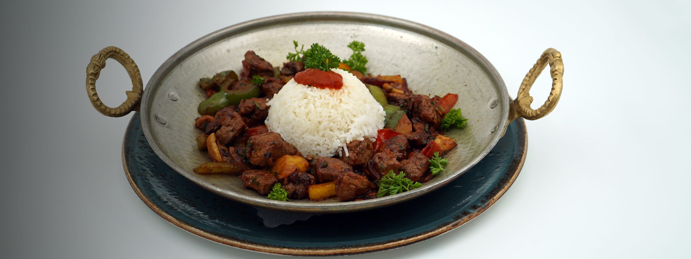 Shepherd plate with lamb and basmati rice